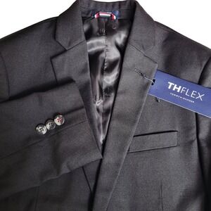 Tommy Hilfiger THFlex Boys 12 Black Two button Dress Suit Jacket‎ NWT MSRP $125